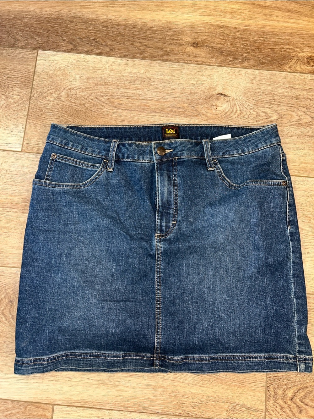 Lee jean shirt with shorts liner stretch comfy denim